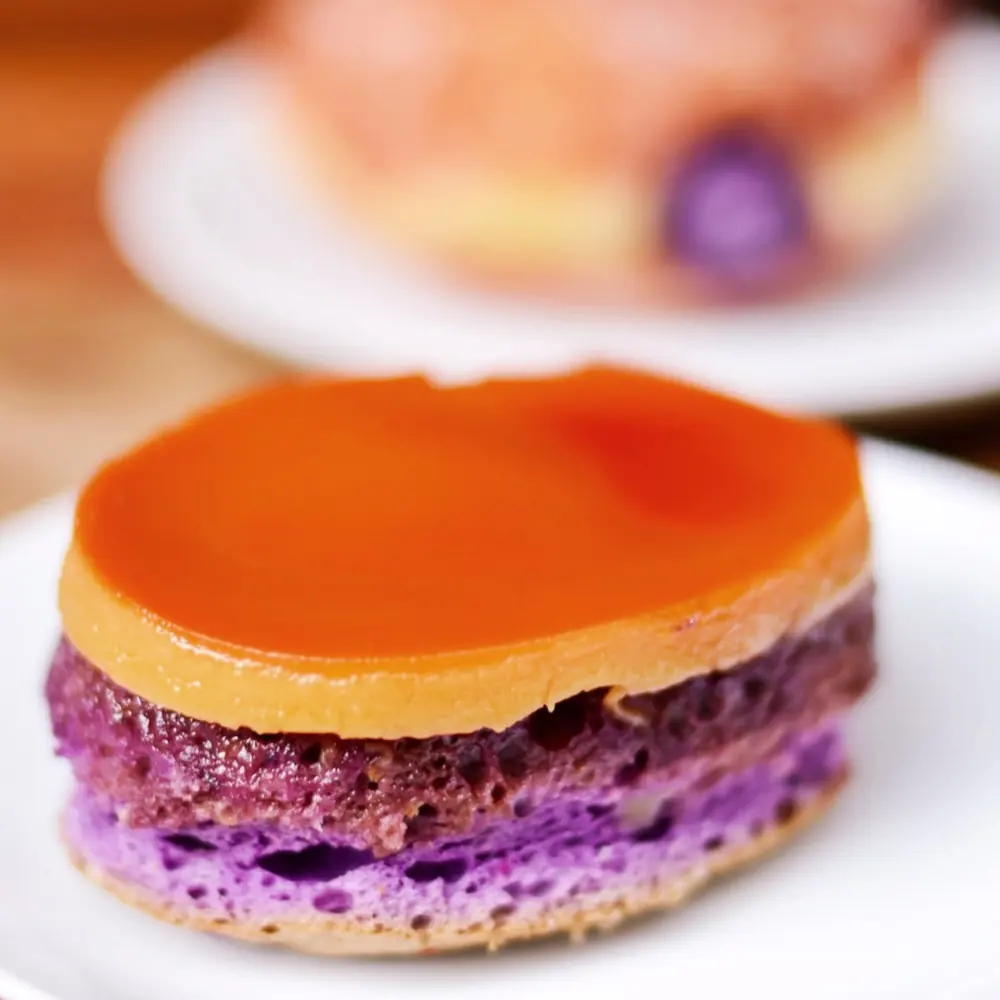 Ube Custard Cake